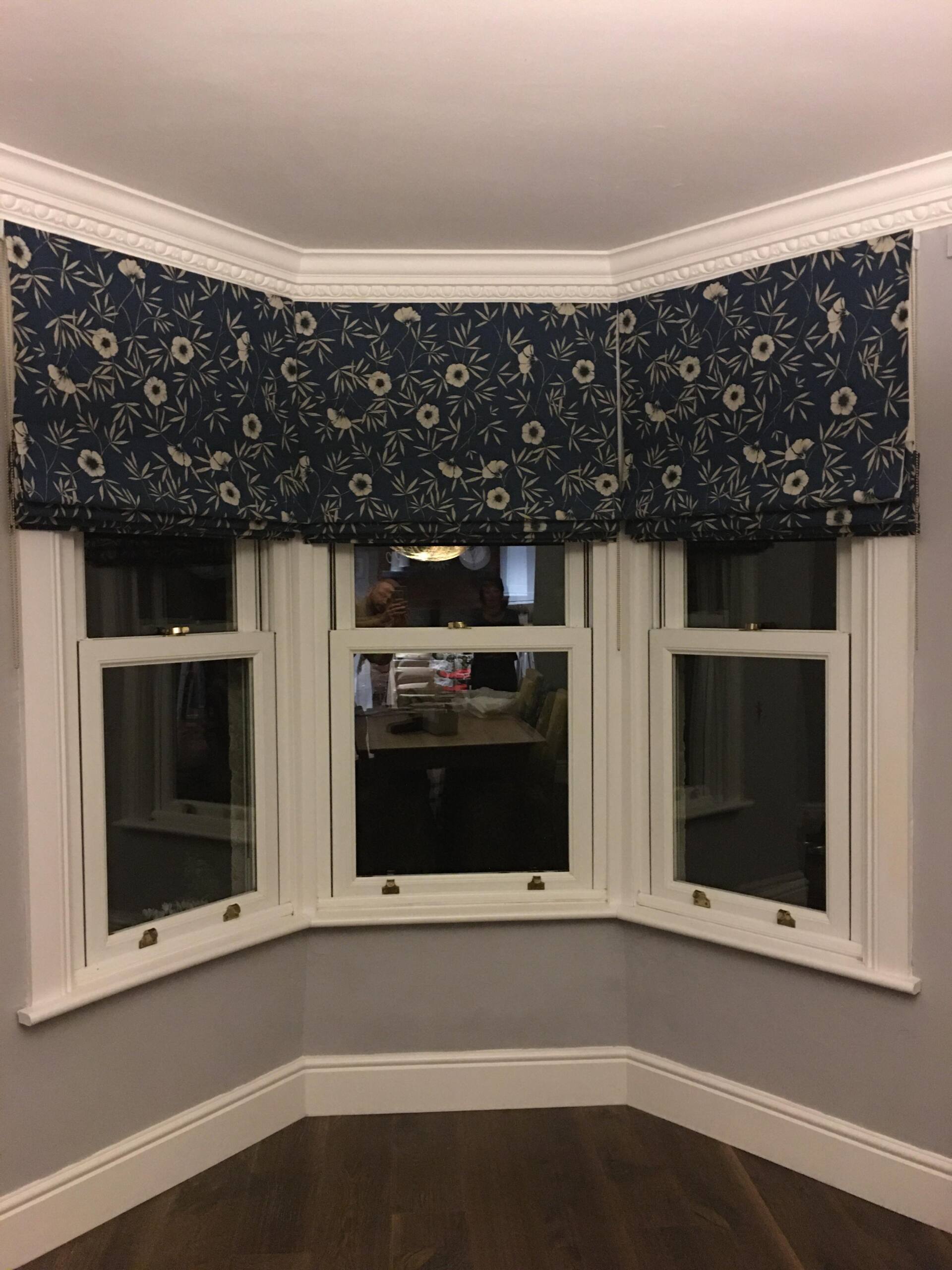 Harlequin fabric matching roman blinds