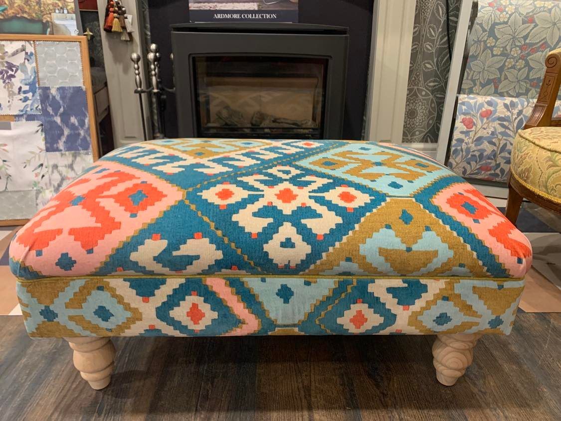 Footstool upholstery
