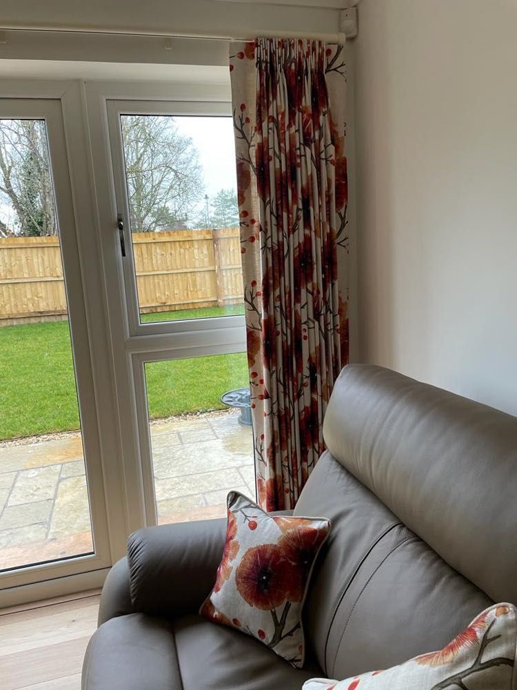 Harlequin fabric curtains