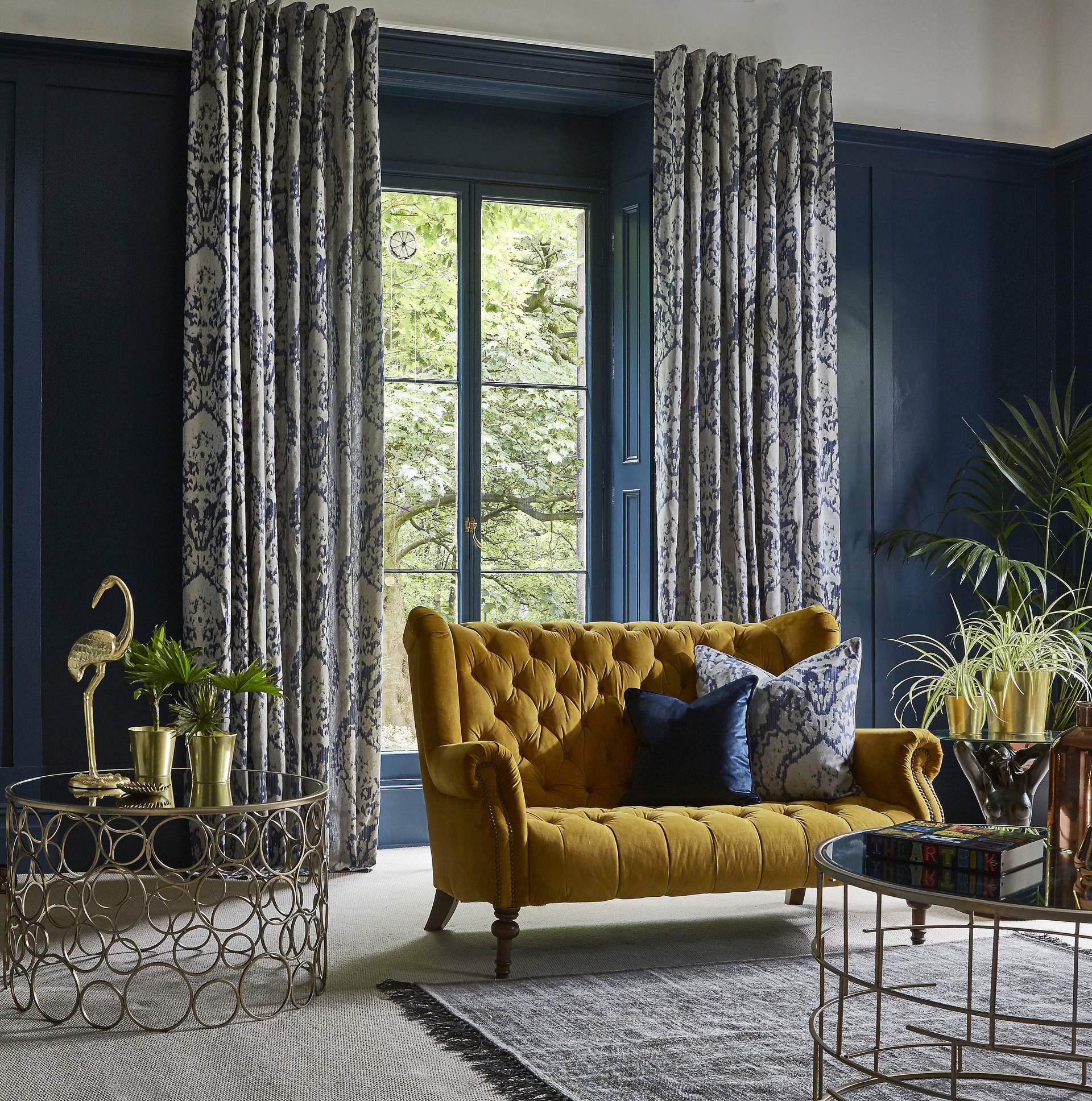 Home measuring service for curtains and roman blinds, a wide choice of fabrics available