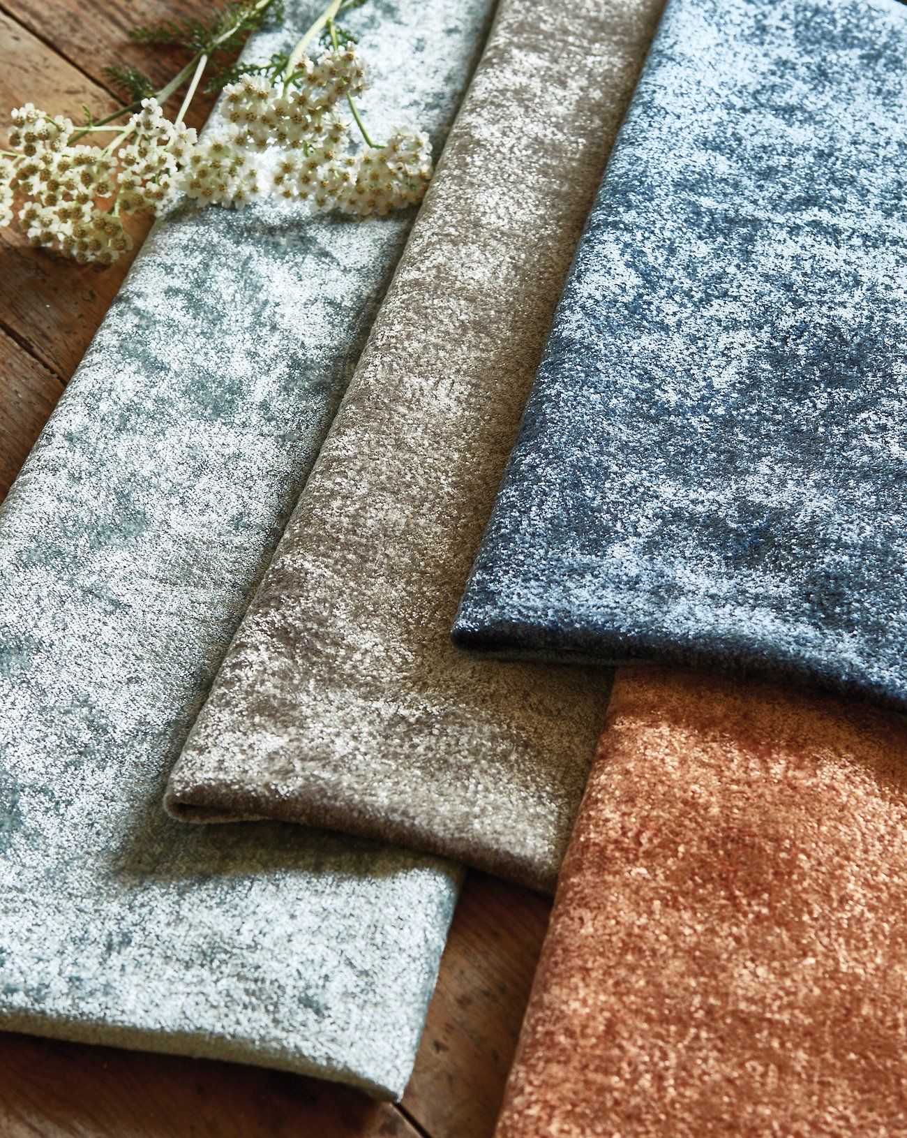 A wide range of fabrics for curtains, roman blinds and upholstery