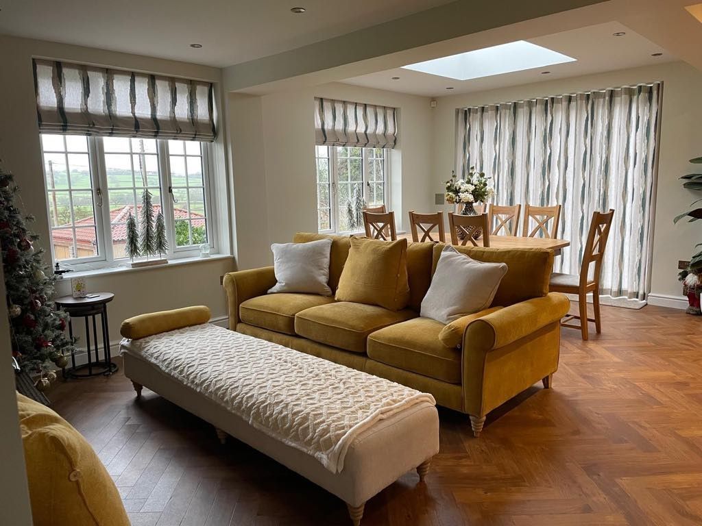 Romo fabric voile roman blinds and curtains