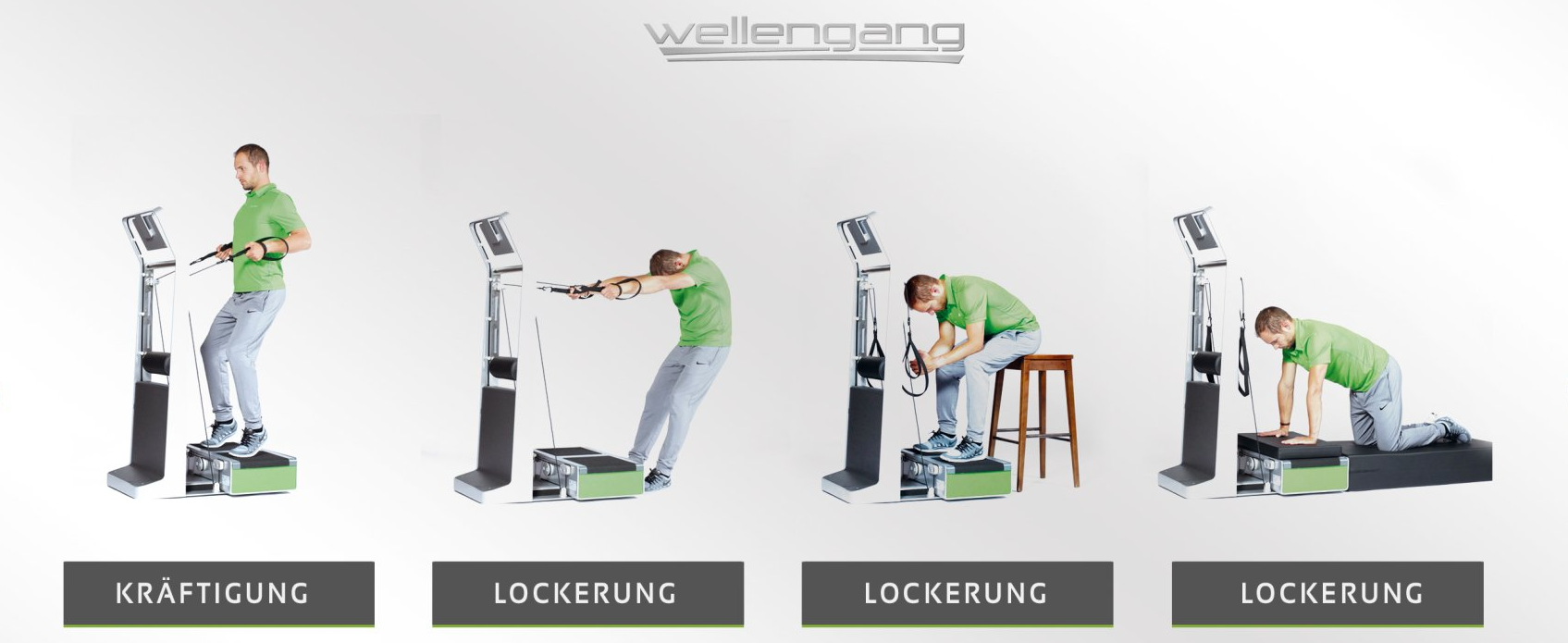 Ein Bild, Patient, Übungen mit Vibrationstrainer, Wellengang