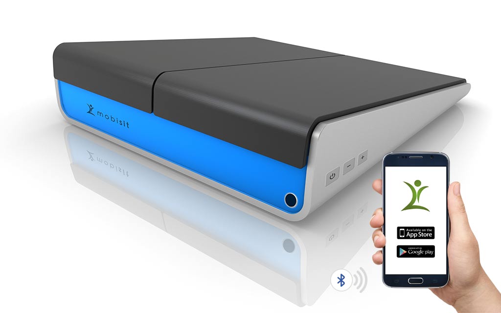 ein Bild, Vibrationstrainer, mobisit mit Smartphone-App