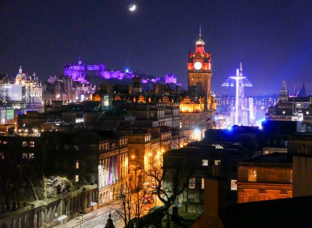 Edinburgh Calton Winter view