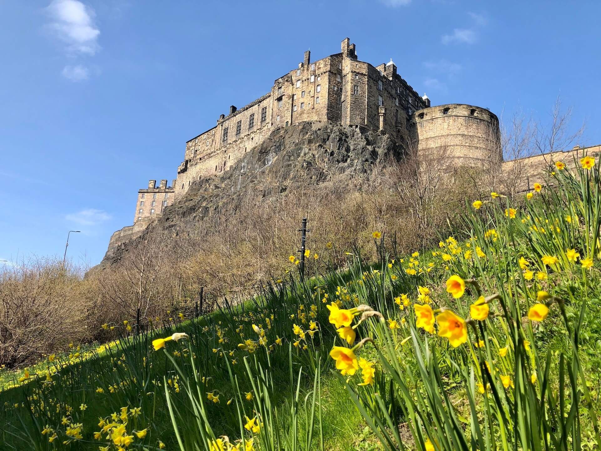 Edinburgh Castle on a sunny day.