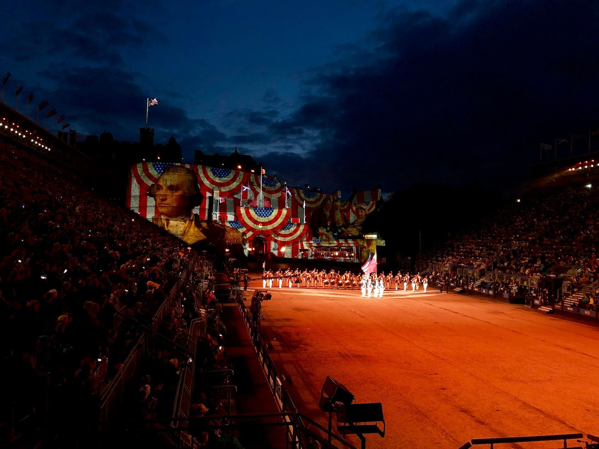 The USA section of Edinburgh's Military Tattoo