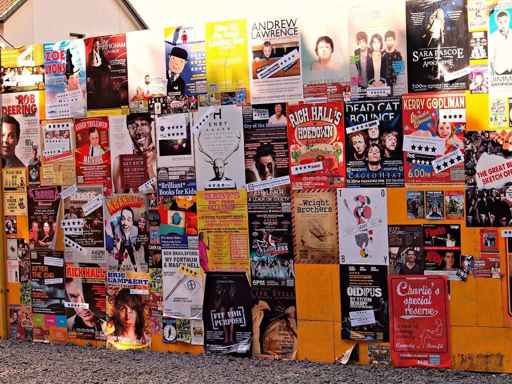 Some Fringe posters that are scattered throughout Edinburgh showing some key performances to look out for