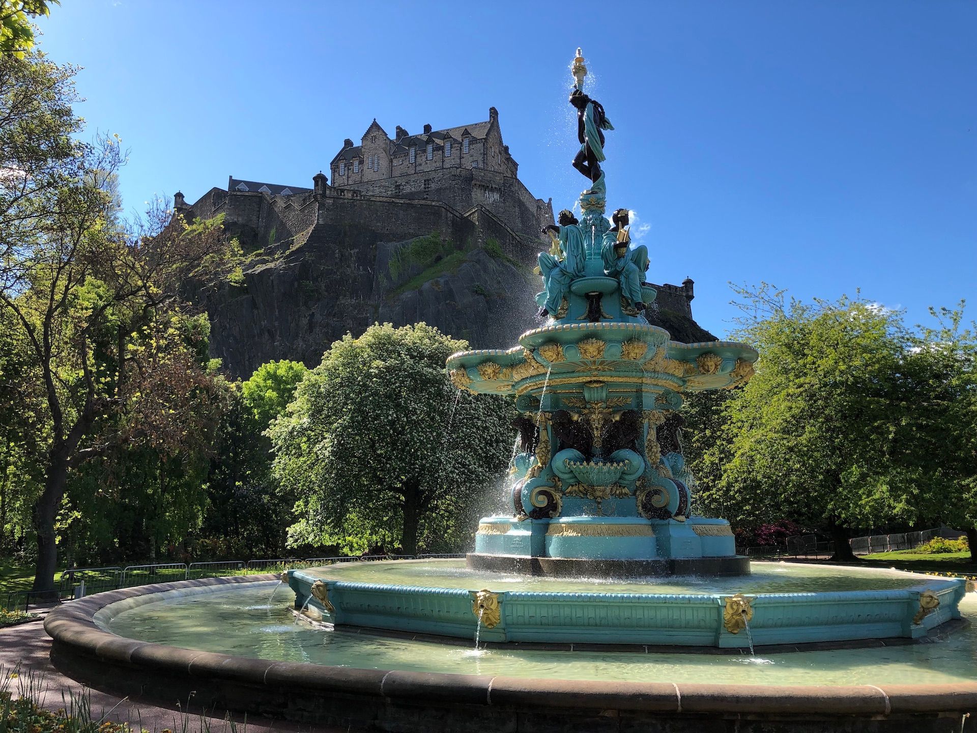 Edinburgh Castle from Princess Street Gardens