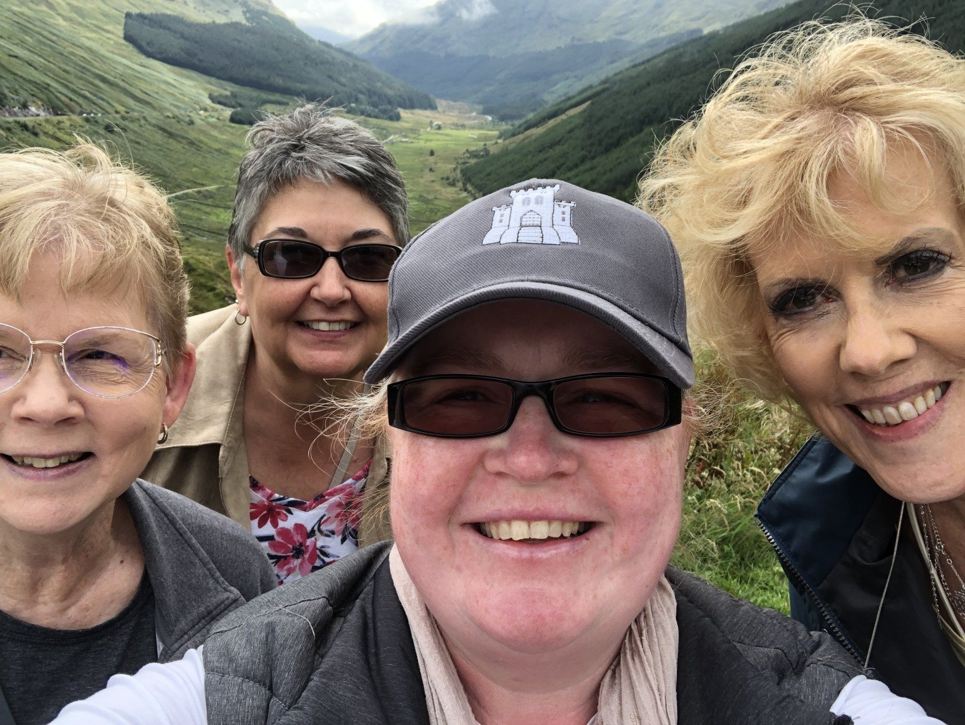 Our guide Sam taking a selfie with some amazing clients that were on tour for many days with Edinburgh Tour Guides.