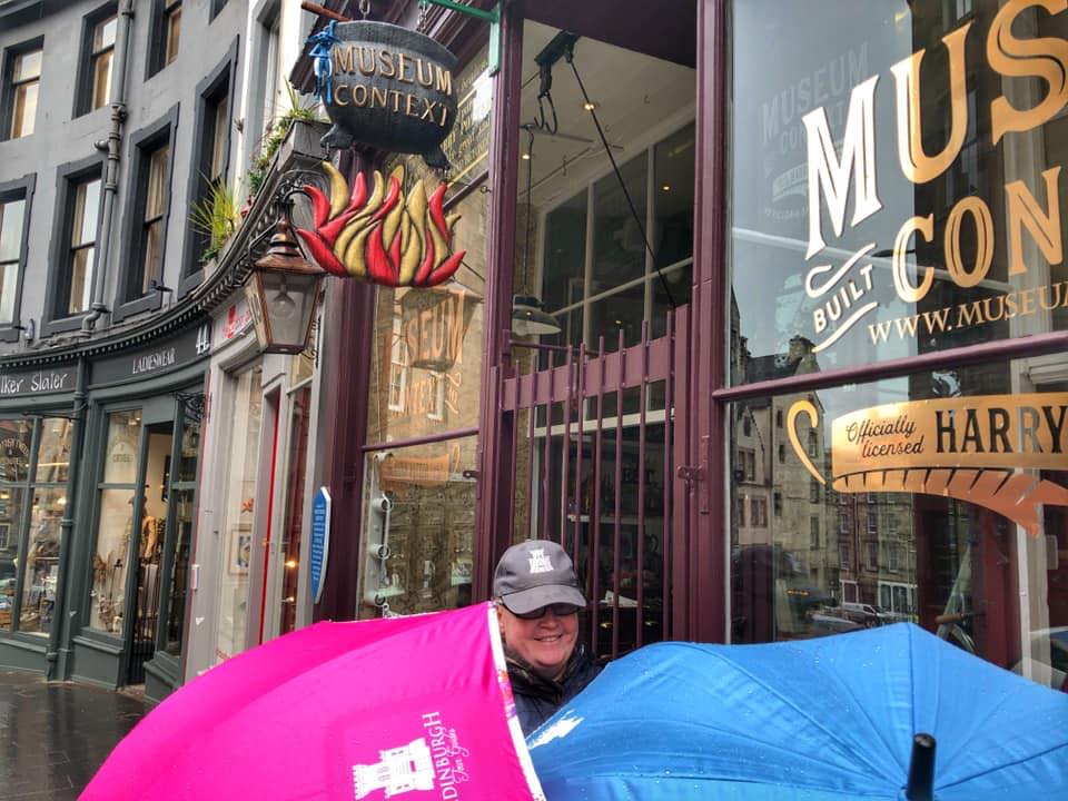 Sam Tour Guide on a Harry Potter Tour in the Rain