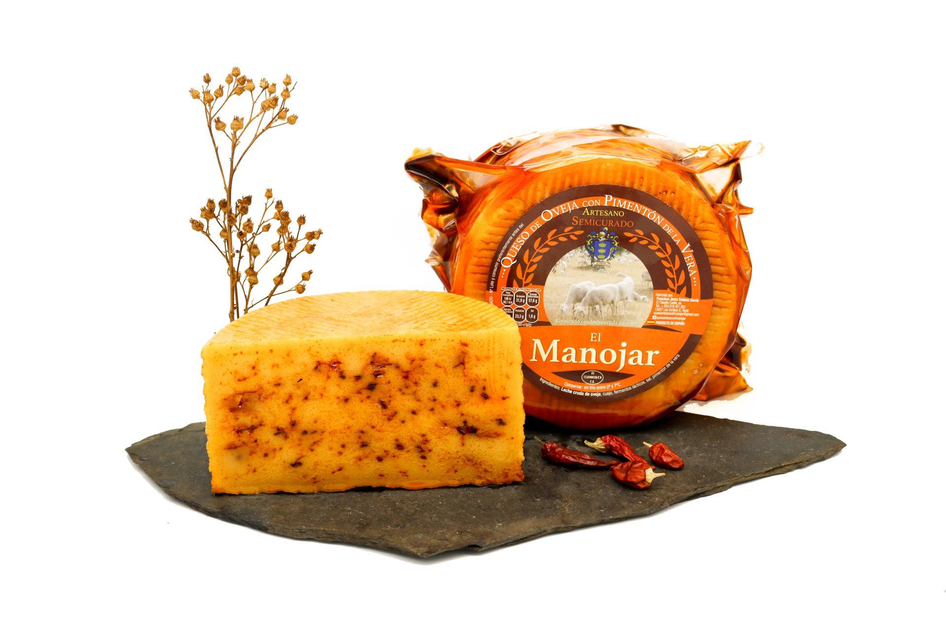 Queso de Oveja Curado en Aceite de Oliva Virgen Extra con Pimenton de la Vera