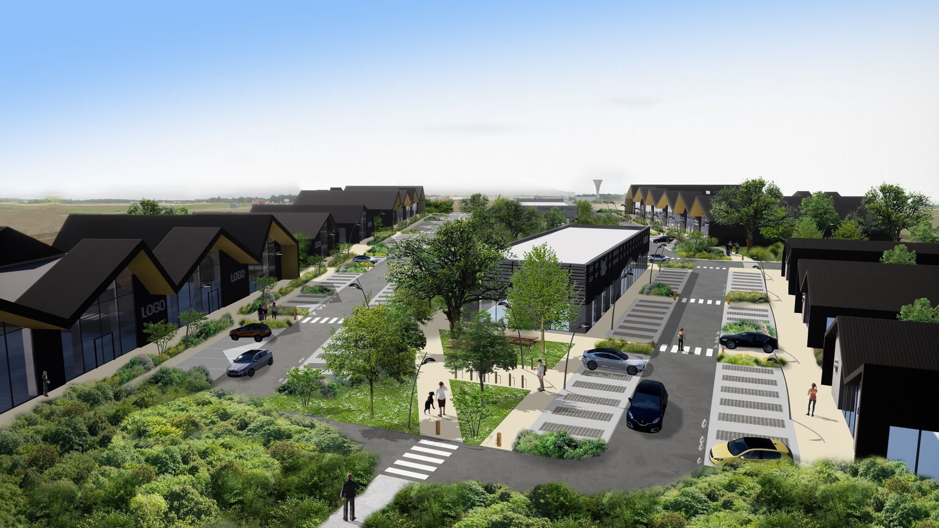 Volet paysage permis de construire ambiance paysagère valorisations vitrines magasins Architecte Alain Gourdon commune Esvres-sur-Indre 37 paysagiste Pontault-Combault paysagiste Tours paysagiste concepteur Tours Paysagiste concepteur Paris aménagements paysagers architecte paysagiste bureau d'études