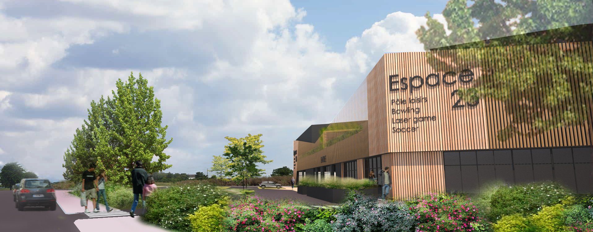 Volet paysage permis de construire pôle de loisirs parking paysager et plantations DGA Architextes et associés commune Ancenis-Saint-Géréon 44 paysagiste Pontault-Combault paysagiste Tours paysagiste concepteur Tours Paysagiste concepteur Paris aménagements paysagers architecte paysagiste bureau d'études