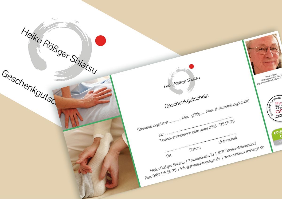 Shiatsu Berlin Wilmersdorf, Geschenkgutschein