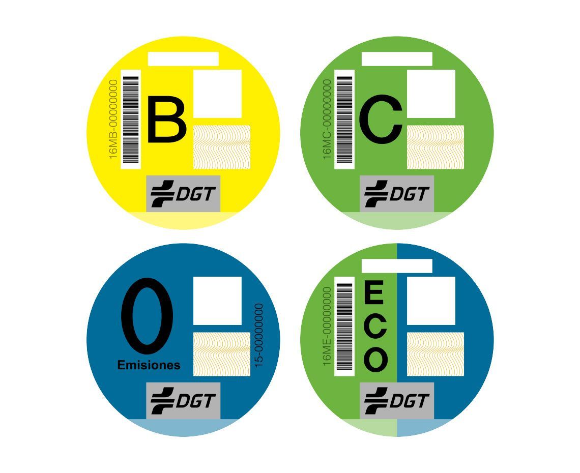 Distintivos ambientales de la DGT