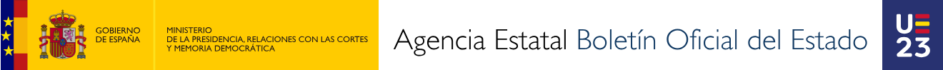 Encabezado de la página web del BOE: Gobierno de España, y respectivo ministerio