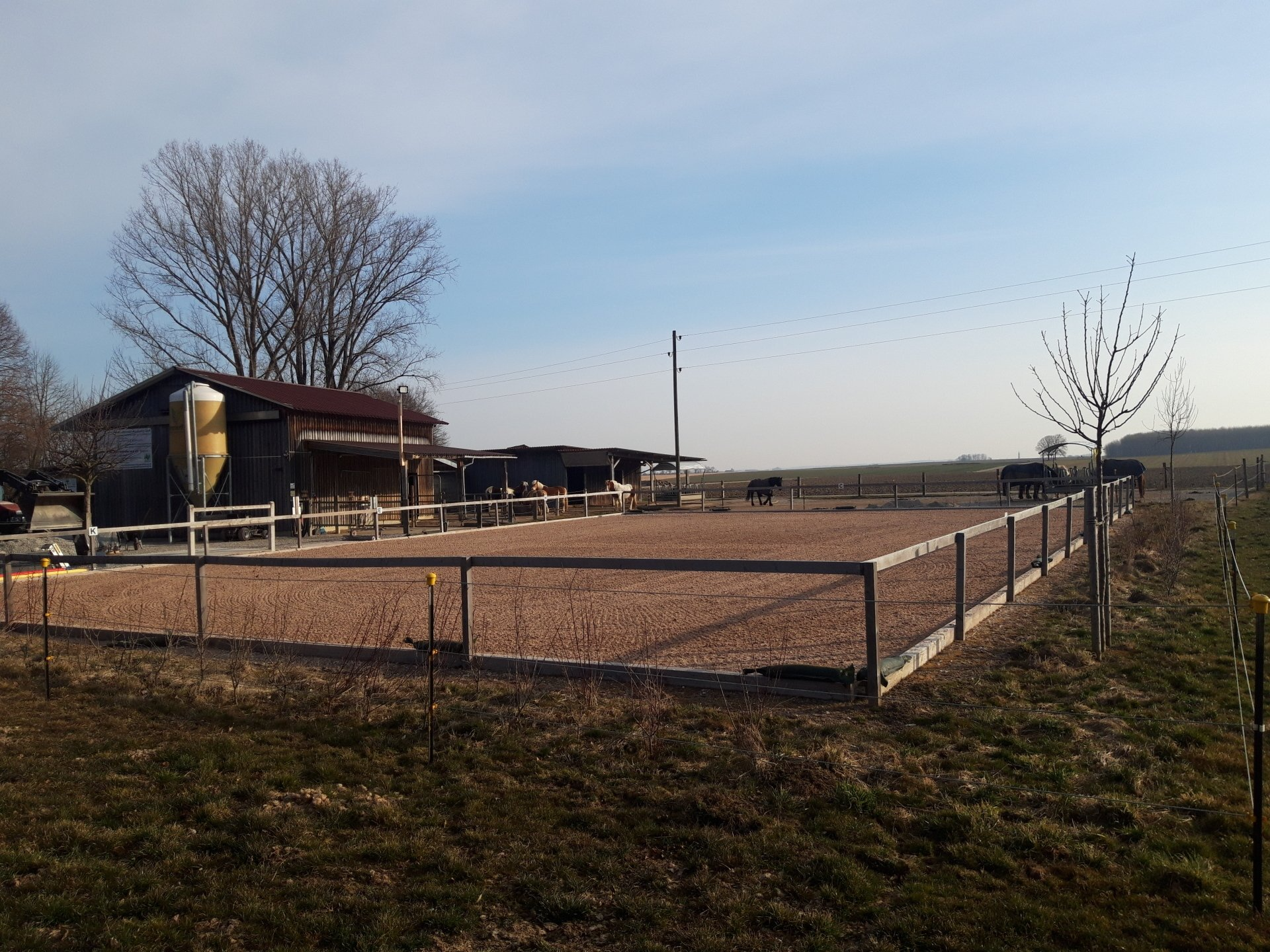 Unser Sandreitplatz Neuer Reitplatz Pferdeoffenstall-Kaufering GbR
