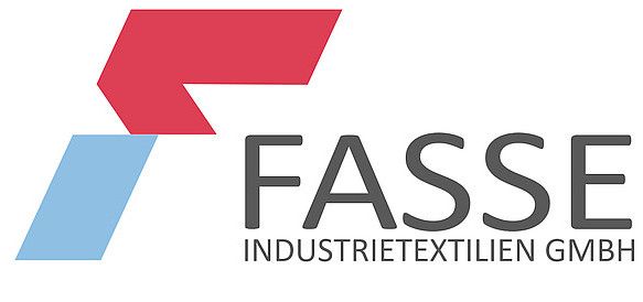 FASSE INDUSTRIETEXTILIEN GMBH Firmenlogo rot/blaues