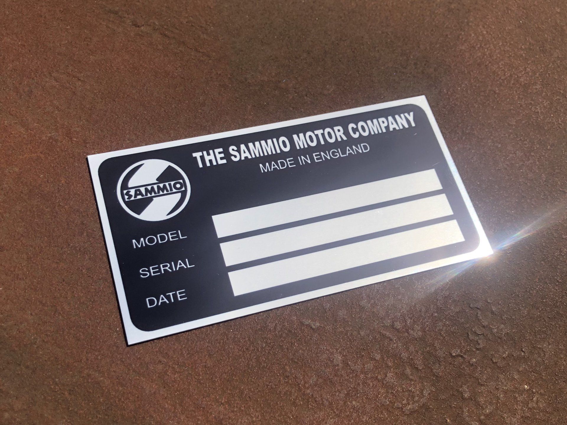 sammio spyder id plate