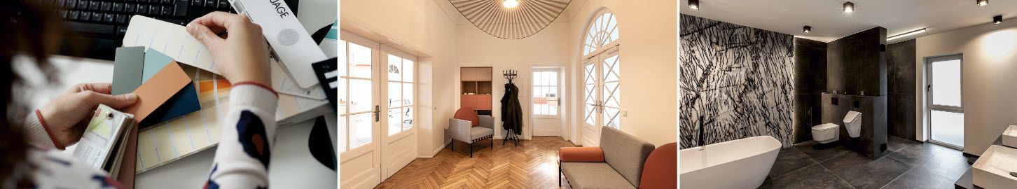 3 Referenzfotos von Produkten und Dienstleistungen der Firma Planungsbüro Designwerk 13 Stefanie Alten & Lucrezia Muller GbR