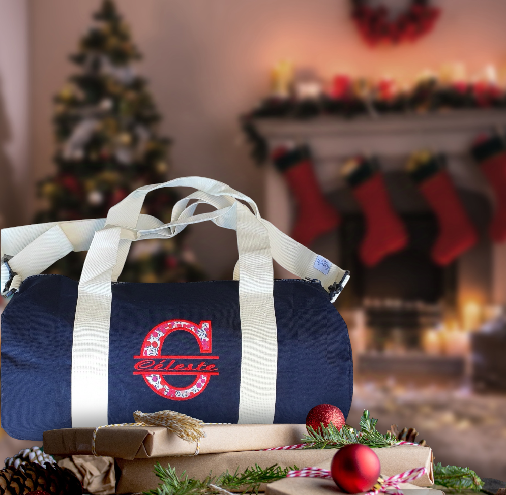 Sac cabas en coton biologique personnalisé par une broderie la vie est belle et une ancre