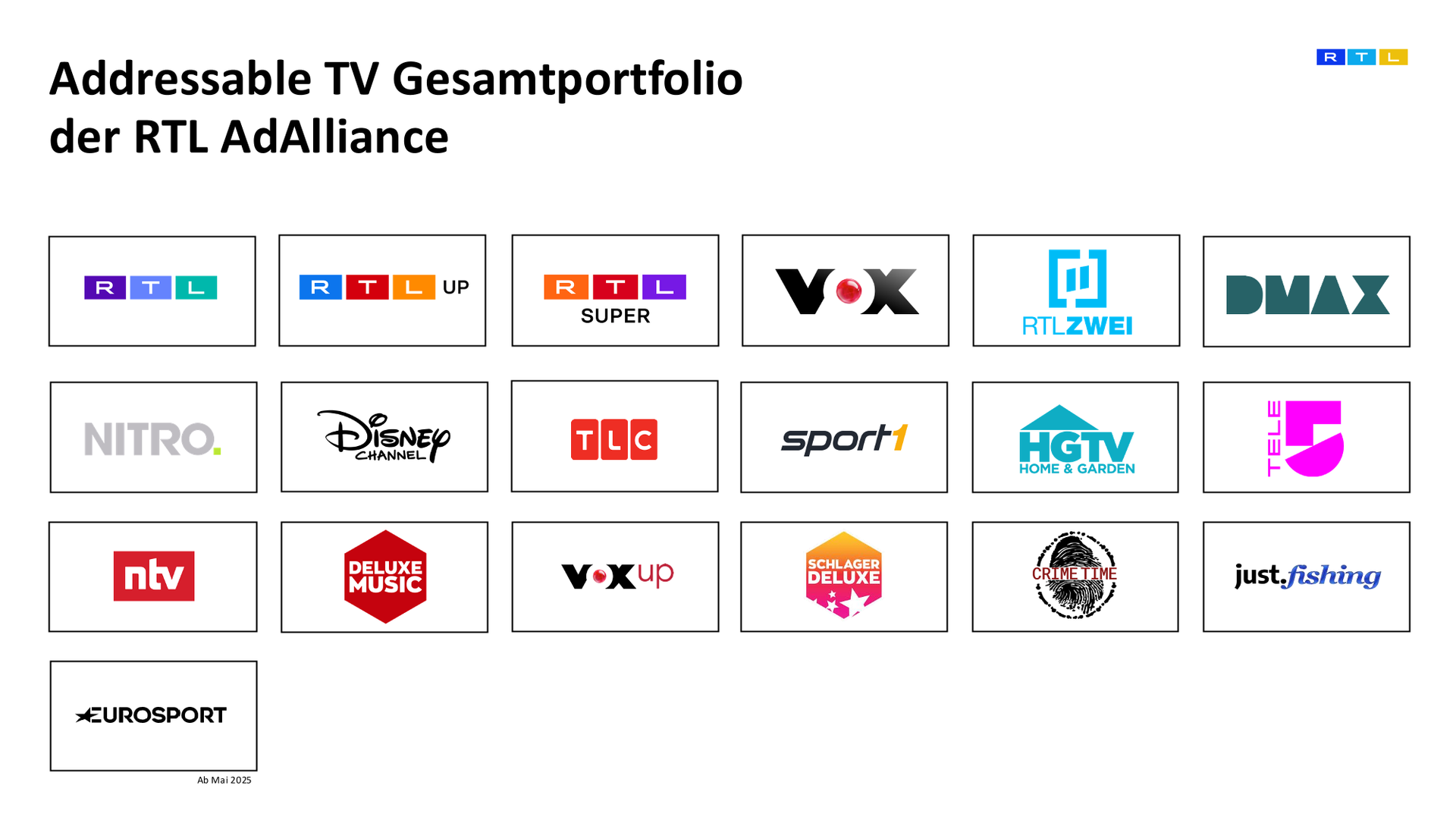 Sender der RTV AdAlliance