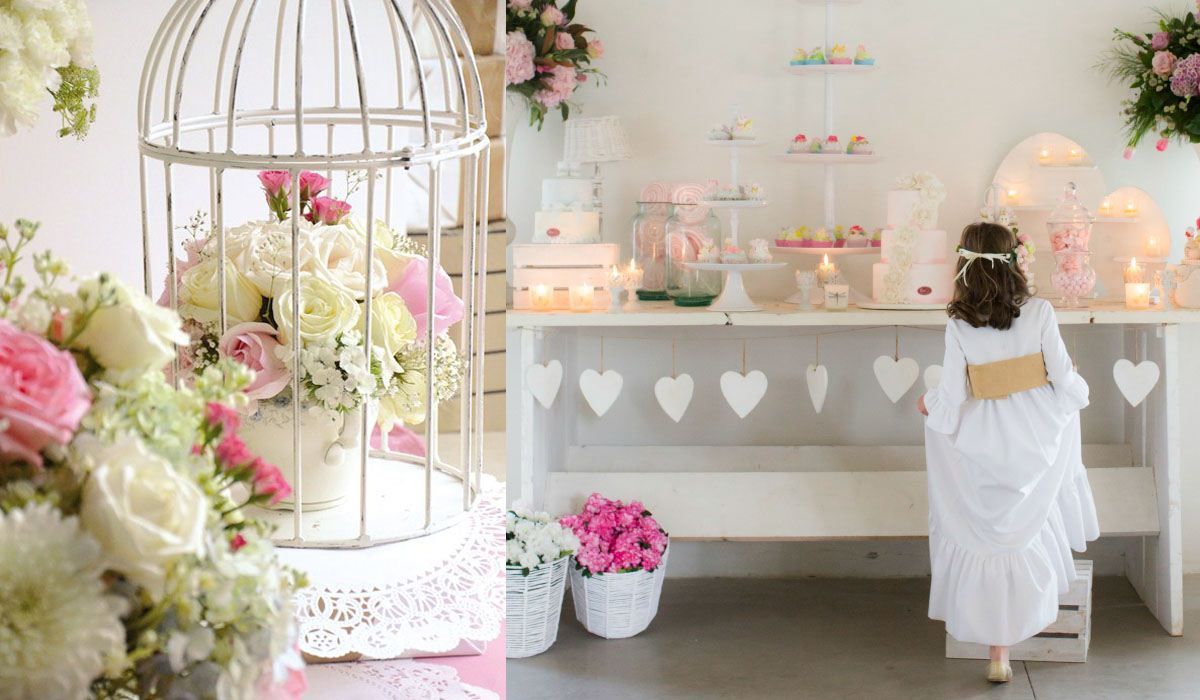 Ideas de mesa de dulce para primera comunión o bautizos