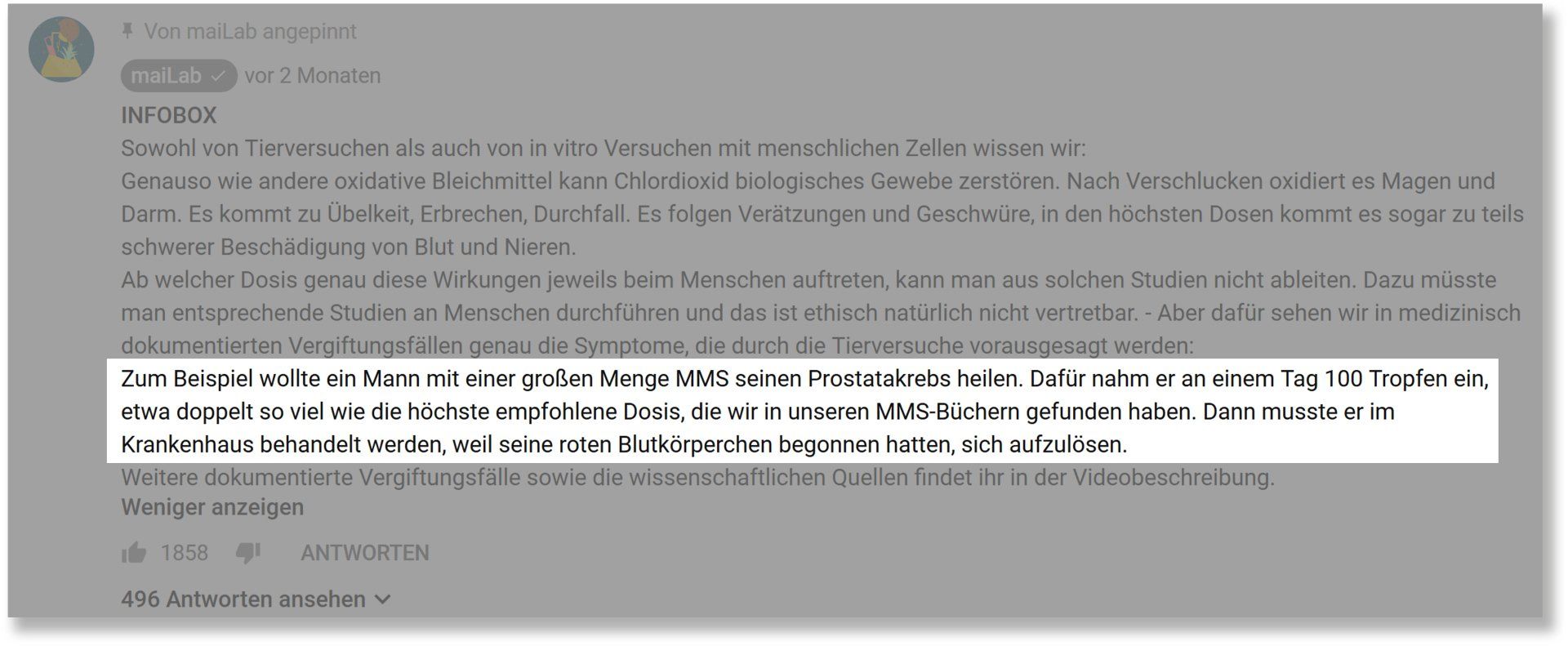 maiLab Kommentar zu maiLab Kommentar zu