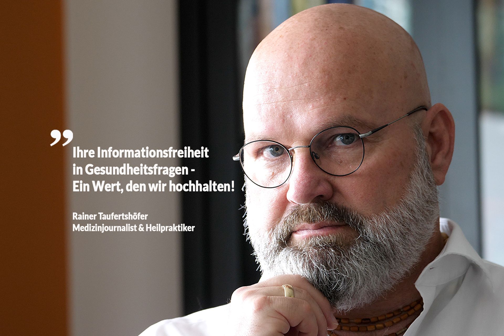 Rainer Taufertshöfer Medizinjournalist & Heilpraktiker Rainer Taufertshöfer
Medizinjournalist & Heilpraktiker