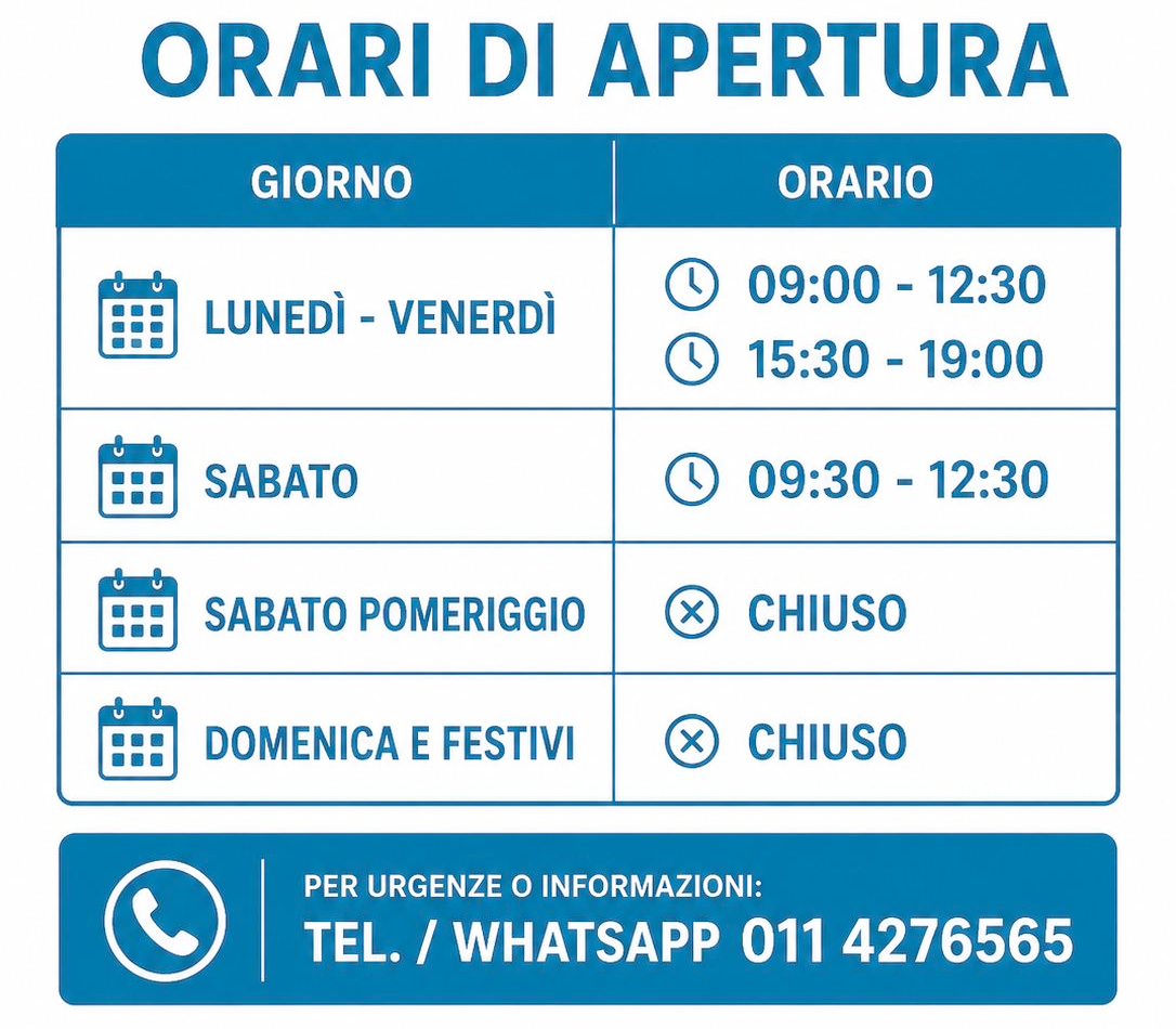 orari di apertura ortopedia cibrario
