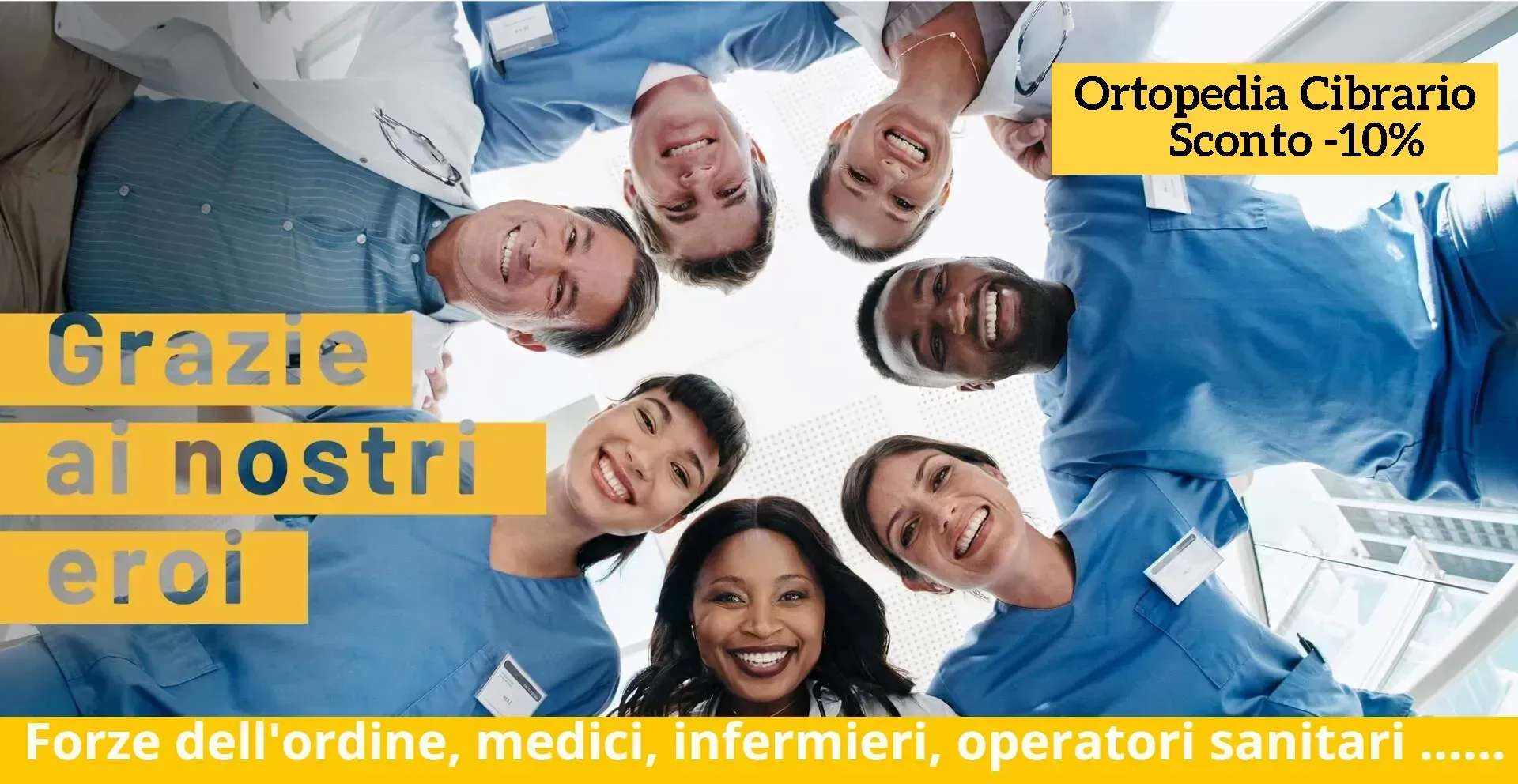 Sconto del 10% Forze dell'ordine, per medici, infermieri, operatori sanitari...