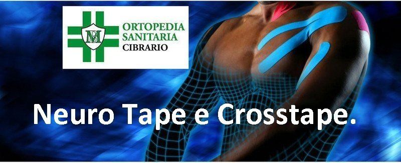 Tape neuromuscolare  e cross tape ortopedia sanitaria cibrario