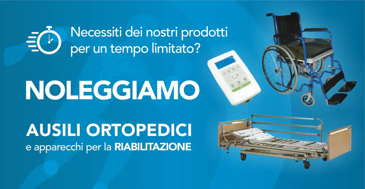Noleggio dispositivi per riabilitazione
Strumenti utili al recupero motorio e alla gestione della mobilità temporanea.