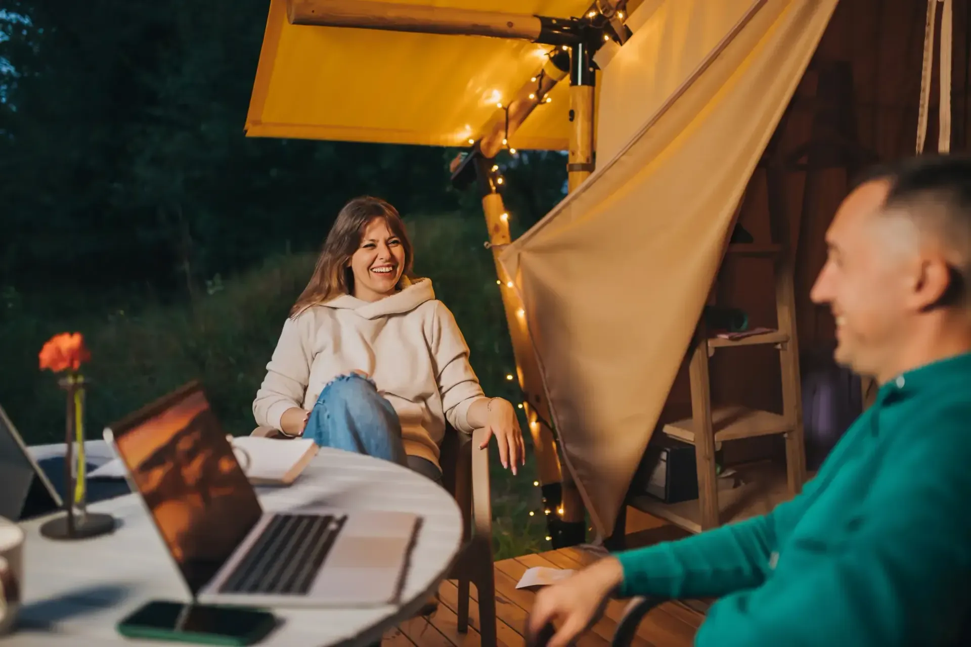 Homeoffice auf dem Campingplatz. Ostseecamp Lehmberg ist der perfekte Ort, um im Homeoffice an der Ostsee zu arbeiten. Campingplatz an der Ostsee.