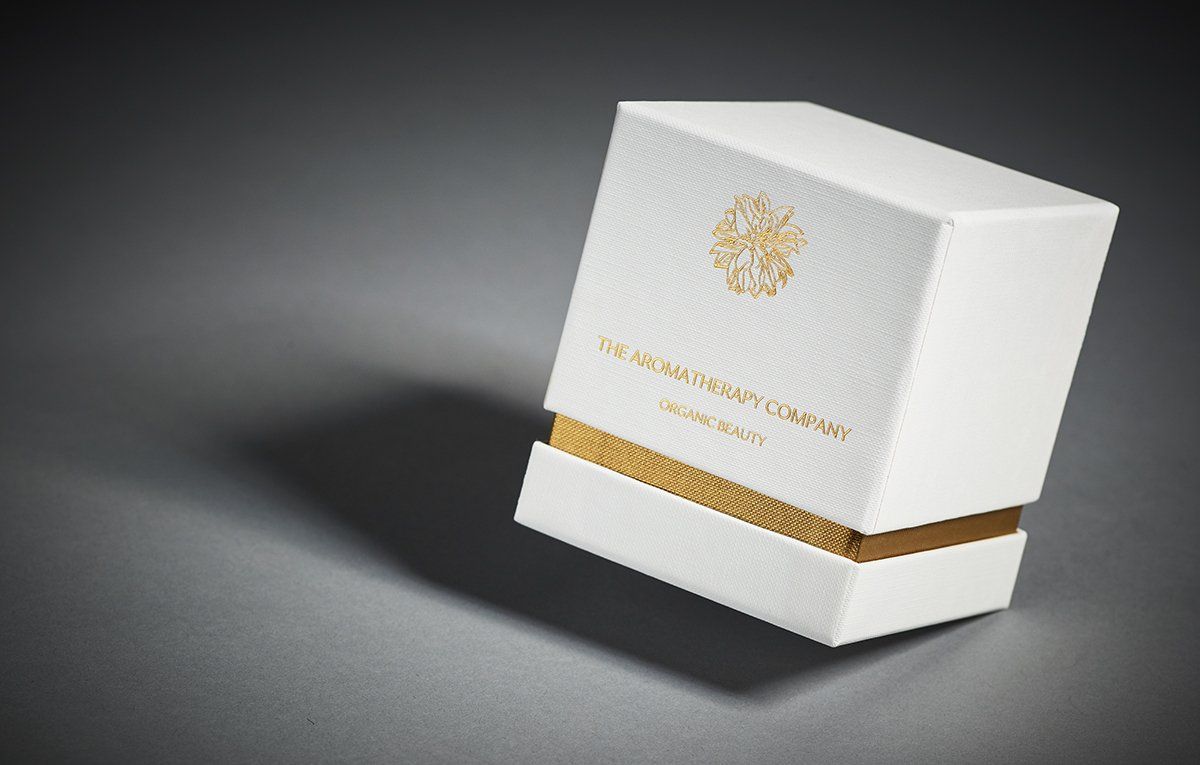 product photograph of a box for the aromatherapy company