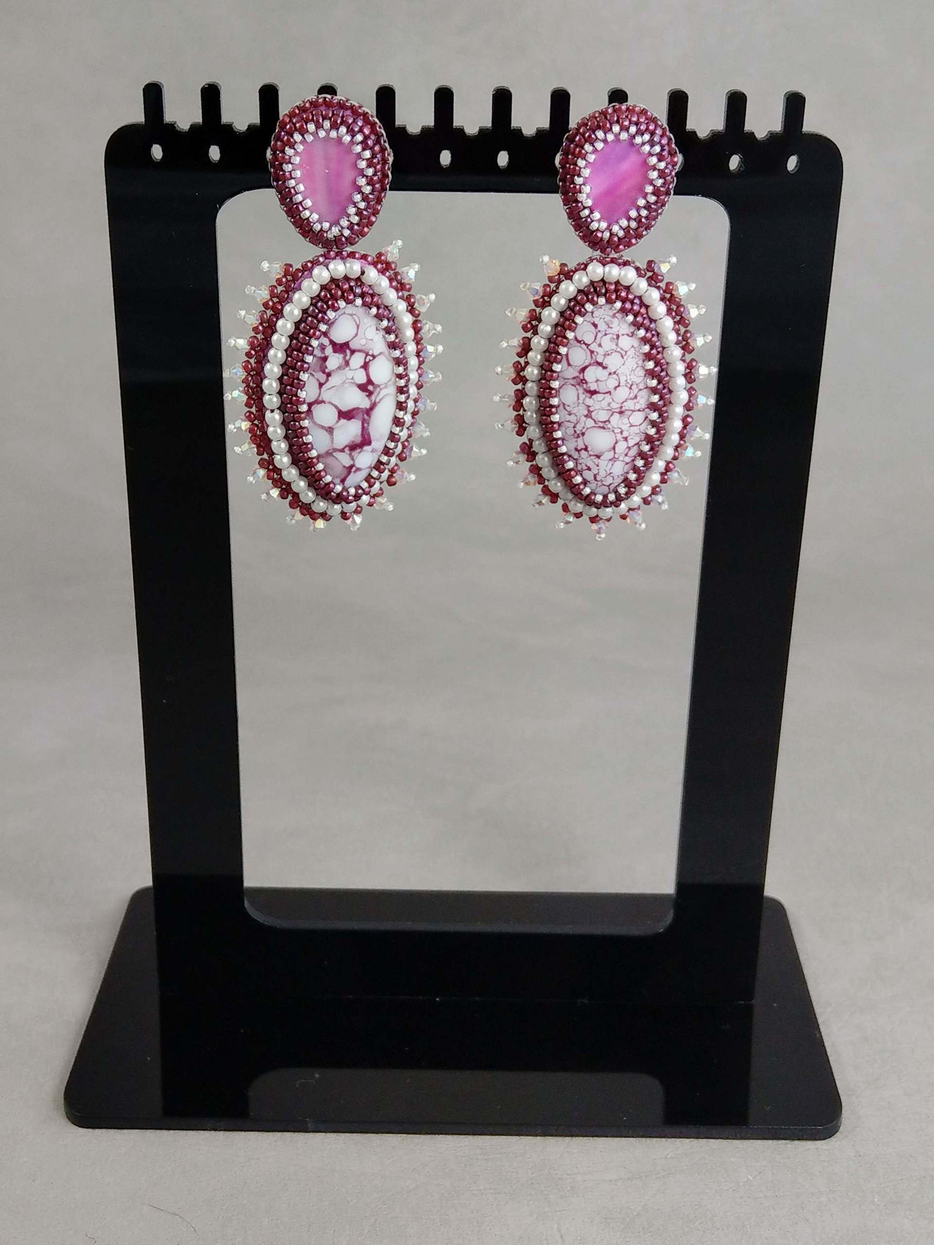 Zum Vergrößern klicken Sie auf das Bild Vintage Cabochon embroidery Swarovski Bicone
