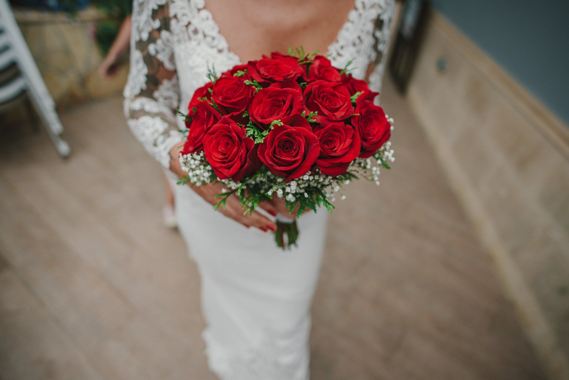 Sara&Rafa Boda en Restaurante La Niña Bonita Málaga ramo de la novia