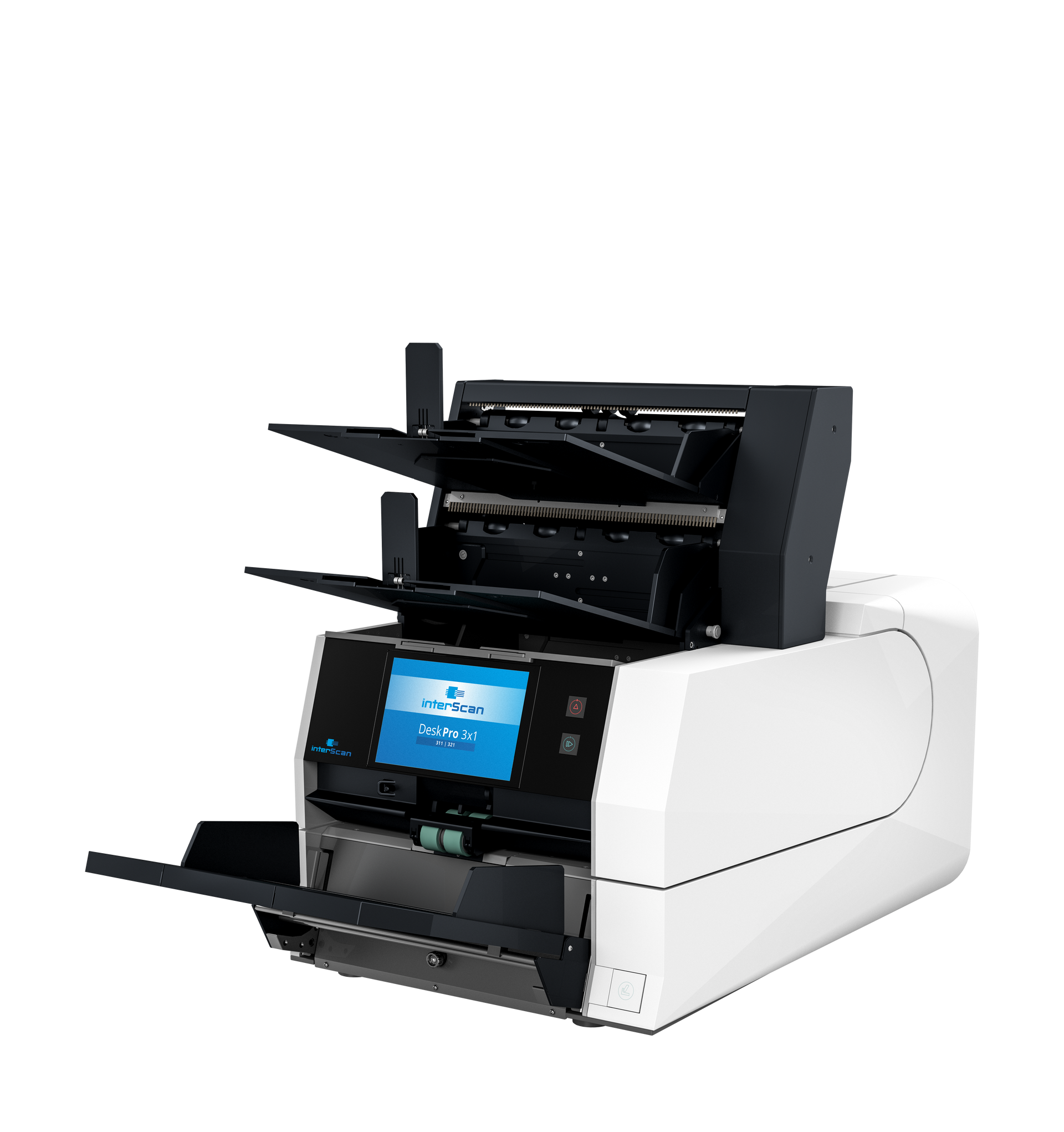 Deskpro 3x1 from the left with the Deskpro sorter