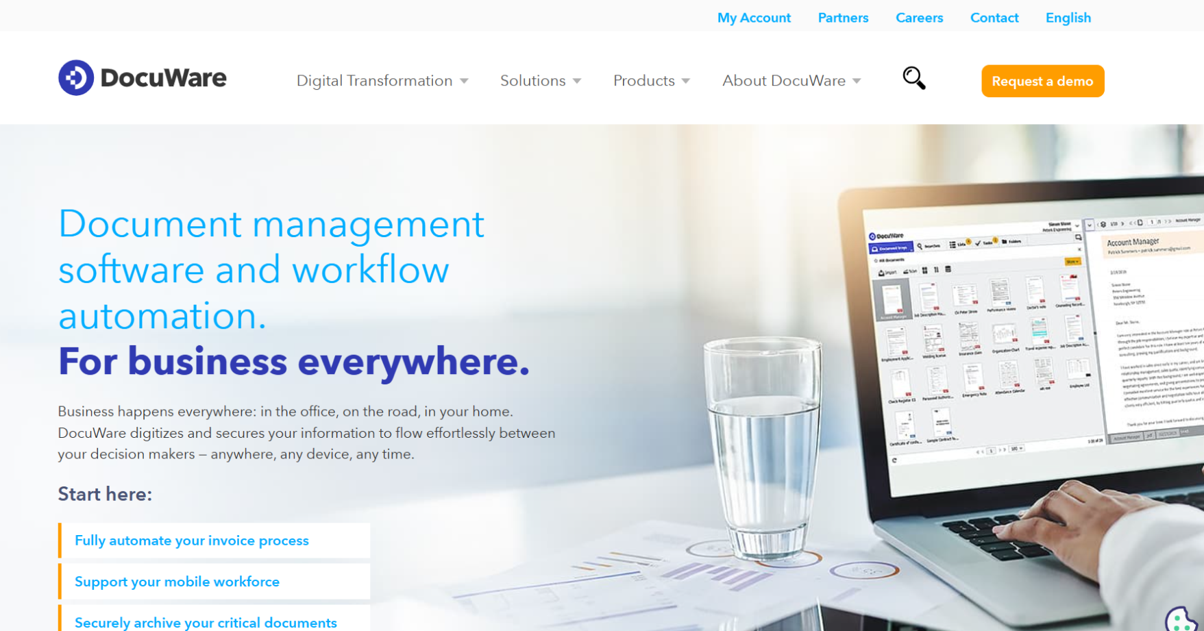 Example of a workflow automation software. Source: Document Management Software & Workflow Solutions