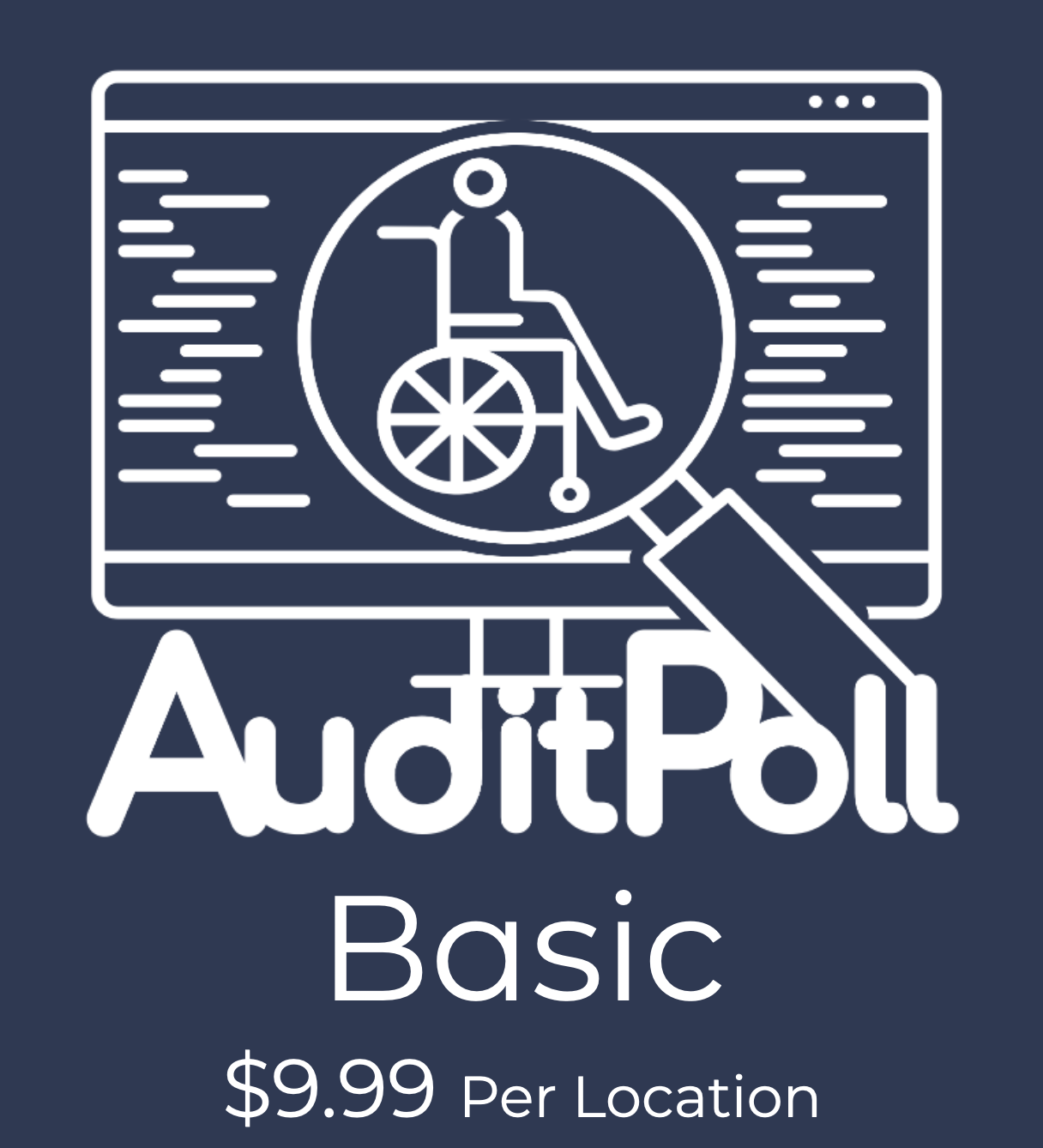 AuditPoll Basic logo $9.99 per location