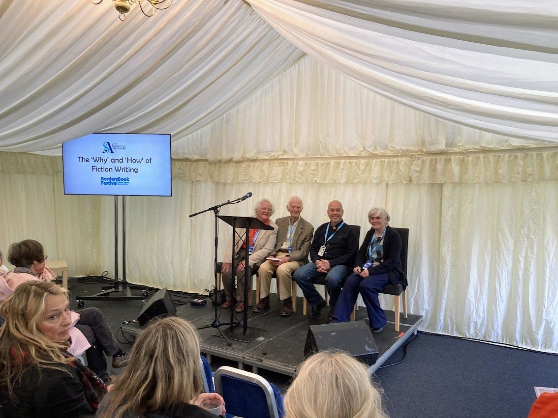 Four Society of Authors writers at the Borders Book Festival, June 2024.