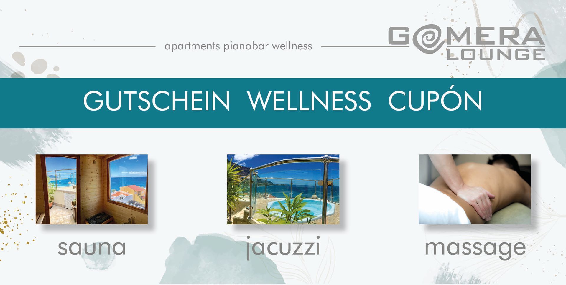 Gutschein gestaltet für den Wellness Bereich