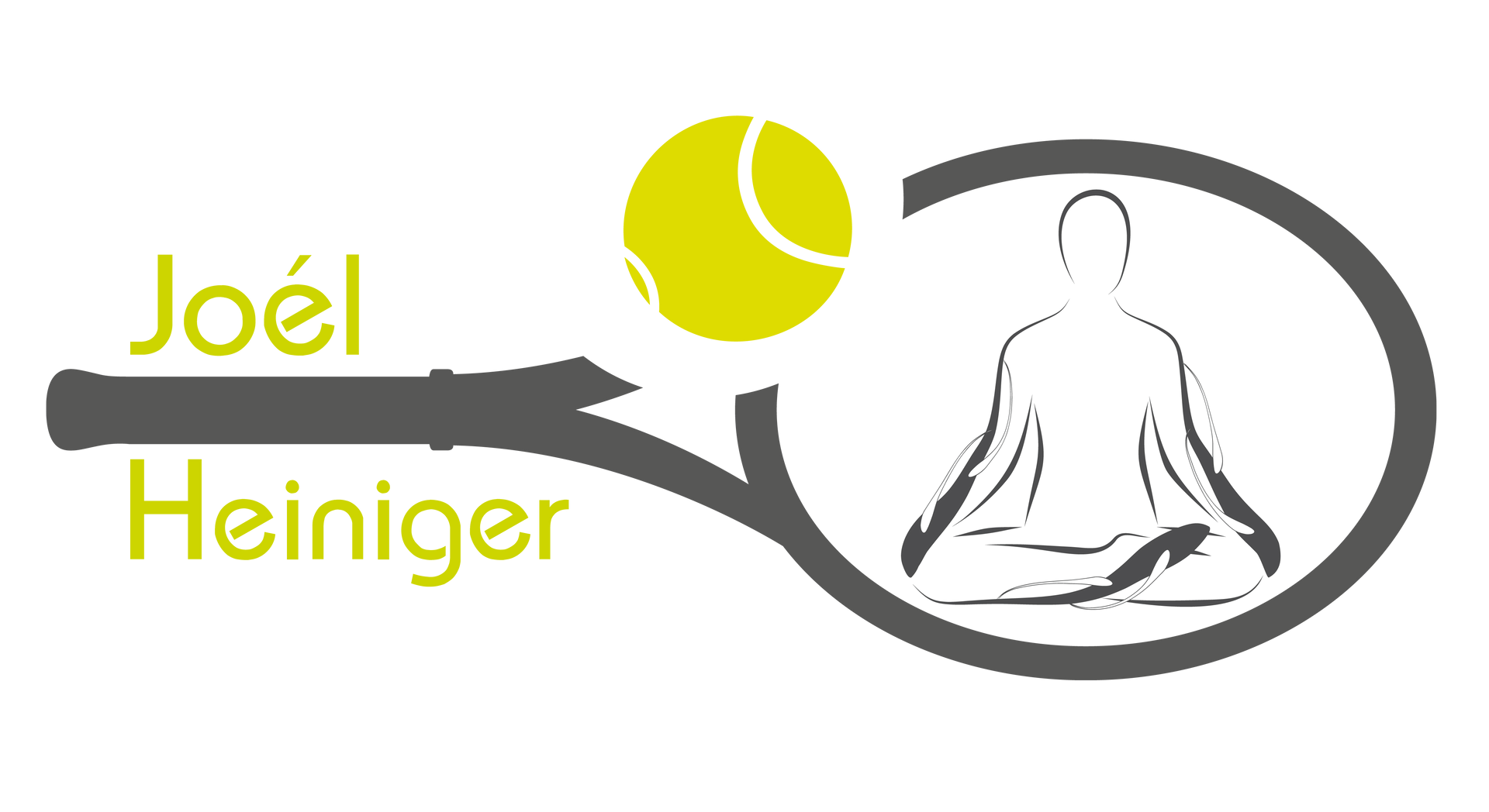 Logogestaltung Joél Heiniger, Tennis Lehrer, Yoga Trainer, Atem Coach, Schweiz