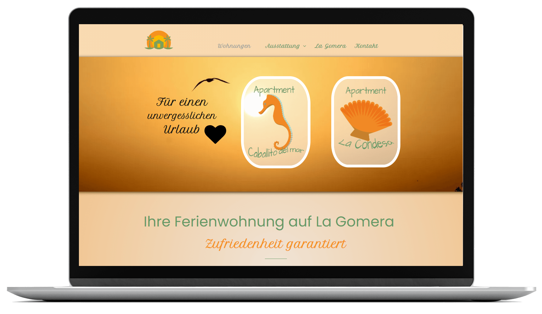 Website für Ferienwohnungen im Valle Gran Rey
