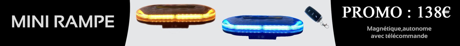 mini rampe magnétique autonome batterie bleu orange police
