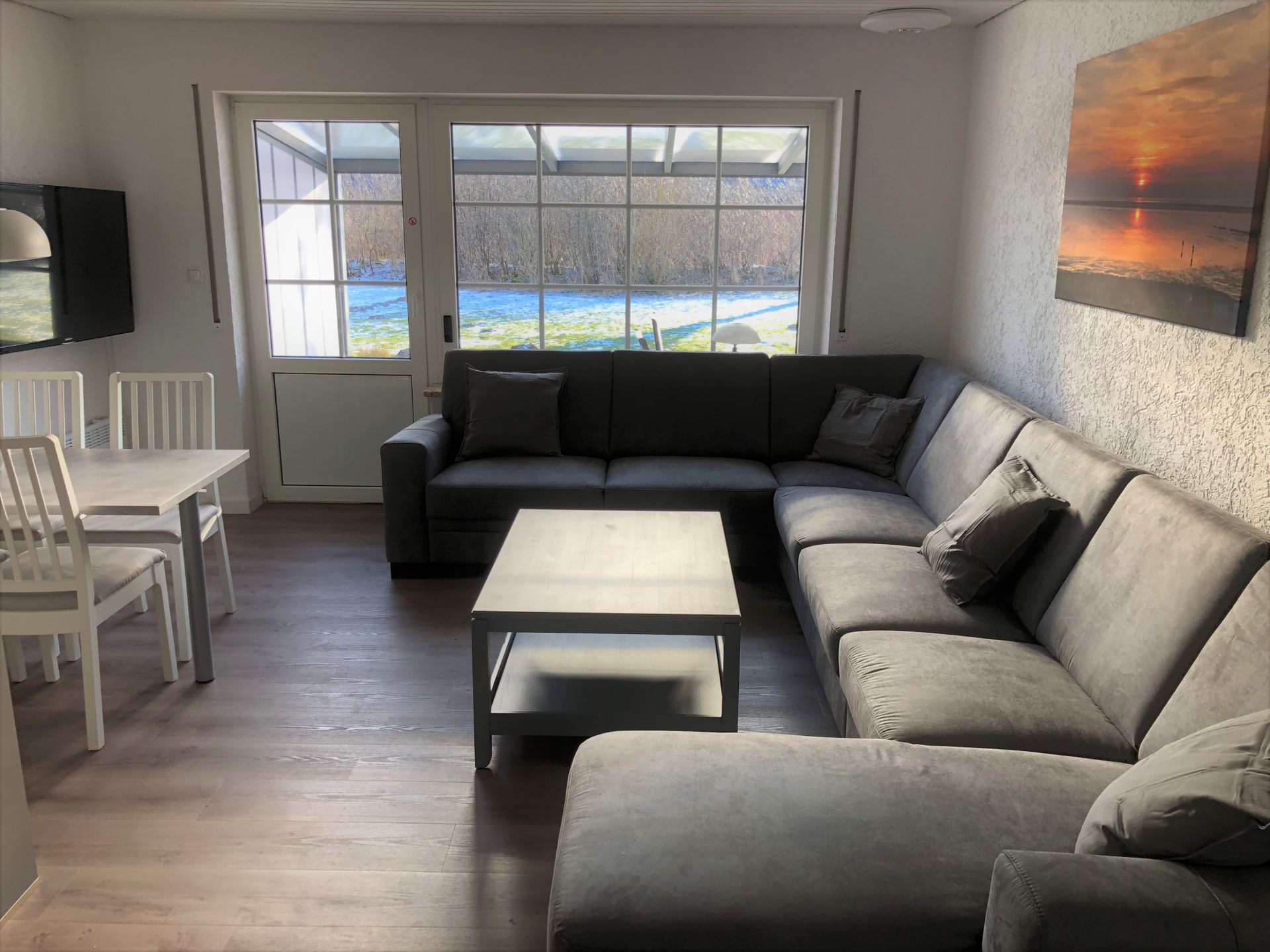 Couchgarnitur im Reihenhaus Objekt 9 Friedrichskoog