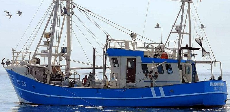 Krabbenkutter des Krabbenstübchens in 25718 Friedrichskoog an der Nordsee