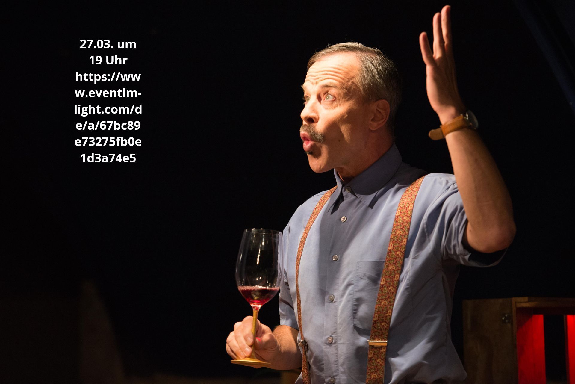 EIN BISSCHEN JEKYLL, EIN BISSCHEN HYDE WeinProbierSpiel von Boris Ben Siegel inspiriert durch Charles Baudelaire Dröge und blass kommt der neue Lebensabschnittsgefährte Ludger daher, verwandelt sich jedoch mit jedem Schluck Rotwein vom braven Jekyll zum draufgängerischen Hyde. Und plötzlich ist nicht einmal die Stehlampe vor seinen Flirtversuchen sicher und das Ikea-Regal muss für philosophische Gespräche herhalten. Irene führte bislang ein Leben abseits jeder Promilleskala. Doch im Wein liegt nicht nur die Wahrheit, sondern auch des Rätsels Lösung für die äußerst wundersame Verwandlung des Partners. Und so begibt sie sich auf eine feucht-fröhliche Spurensuche und lässt das Publikum daran teilhaben... Ein bisschen Jekyll, ein bisschen Hyde, am 27.03.2025 ab 19 Uhr in Guhmanns Casino Deidesheim.
Ticketlink:
https://www.eventim-light.com/de/a/67bc89e73275fb0e1d3a74e5