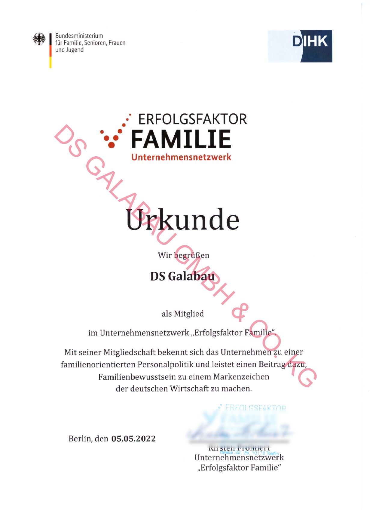Erfolgsfaktor - DS Galabau GmbH & Co. KG